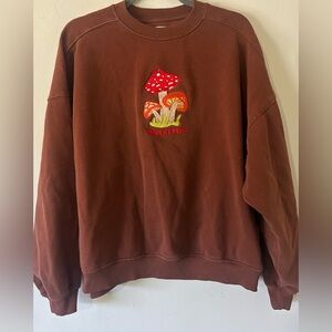 “Doing My Best” Cotton On Brown Mushroom Sweatshirt